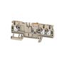 Test-disconnect terminal, PUSH IN, 2.5 mm², 500 V, 20 A, Pivoting, Cross-disconnect: without, Integral test socket: Yes, TS 35, dark beige Weidmuller 1989830000 04050118374452