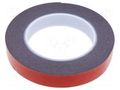 Tape: fixing; W: 19mm; L: 5m; Thk: 1.2mm; double-sided; acrylic; black AFTC AFTC-6411-19MM-5M