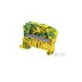 Terminal, spring push in, green yellow, 8mm, 2 positions, DIN rail mounted ENTRELEC 1SNK708150R0000