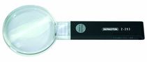 Hand magnifier, light metal surround, 65 mm Ø, 3 x 2-293
