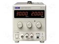 Power supply: laboratory; single-channel,linear; 0÷30VDC; 0÷2A AIM-TTI EL302R