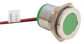 INDIC FLUSH CHROME GREEN 24VDC,IP67 Q22F7CXXG24E
