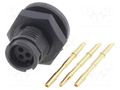 Connector: circular; socket; female; 6.5A; 125V; PIN: 3; EN2; IP68 SWITCHCRAFT EN2P3F20