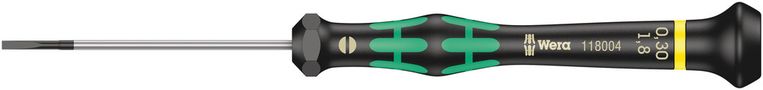 2035 Screwdriver for slotted screws for electronic applications, 0.30x1.8x60, Wera 05118004001