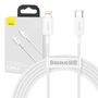 Baseus Superior Series Cable USB-C to Lightning, 20W, PD, 2m (white), Baseus CATLYS-C02