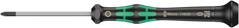 2055 PZ Screwdriver for Pozidriv screws for electronic applications, PZ 0x60, Wera 05118030001