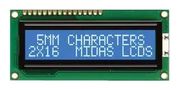 DISPLAY, ALPHANUMERIC, 16X2, WHITE MC21605C6WR-BNMLW-V2