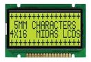 DISPLAY, ALPHANUMERIC, 16X4, NOBACKLIGHT MC41605B6W-SPR-V2