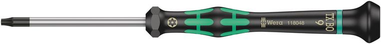2067 TORX® BO Screwdriver for tamper-proof TORX® screws for electronic applications, TX 9x60, Wera 05118048001