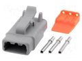 Connector: wire-wire; plug; female; ATM; PIN: 3; IP67; for cable AMPHENOL ATM06-3S-KIT01
