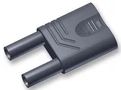 PLUG, 4MM, DUAL, BLACK, KUN 932200100