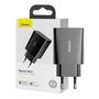 Baseus Speed Mini Quick Charger, USB-C, PD, 3A, 20W (black), Baseus CCFS-SN01