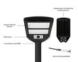 LED-valgusti päikesepaneeliga ja liikumisanduriga SUNSTREET 750lm, 3560mAh, 6000K, 140x80° 211315 5905378211315