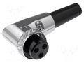 Connector: microphone; plug; female; PIN: 3; for cable; angled 90° CLIFF FC684223R