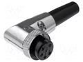 Connector: microphone; plug; female; PIN: 6; for cable; angled 90° CLIFF FC684226R