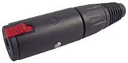 SOCKET, 1/4" JACK, LOCKING, BLACK NJ3FC6-BAG