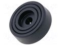 Quick mounting foot; black; polyetylene; A: 8mm; B: 20.8mm; D: 6.4mm FIX&FASTEN FF-1