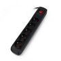 Power strip with protection Arcon R5 black - 5 sockets - 3m IMP-16538 5904722197596