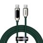 Cable USB-C to USB-C Baseus Display, 100W, 2m (green), Baseus CATSK-C06