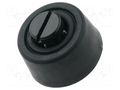 Quick mounting foot; black; polyetylene; A: 5mm; B: 20mm; C: 18mm DREMEC FIX-FR-104