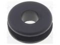 Grommet; Ømount.hole: 5mm; Øhole: 3.1mm; rubber; black FIX&FASTEN FIX-GR-56