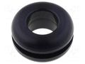 Grommet; Ømount.hole: 11mm; Øhole: 7mm; rubber; black FIX&FASTEN FIX-GR-80