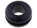 Grommet; Ømount.hole: 11mm; Øhole: 7mm; rubber; black FIX&FASTEN FIX-GR-80