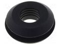 Grommet; Ømount.hole: 11.5mm; Øhole: 7.2mm; silicone; black FIX&FASTEN FIX-GR-97