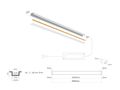 LED profile set, 3m, recessed, anodized, with opal cover and encaps 218086 5905378218086
