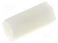 Screwed spacer sleeve; hexagonal; polyamide; M2; L: 10mm FIX&FASTEN FIX-HP2-10