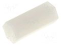 Screwed spacer sleeve; hexagonal; polyamide; M2; L: 11mm FIX&FASTEN FIX-HP2-11