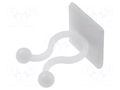 Cable clips; ØBundle : 10mm; polyamide; natural; UL94V-2; H: 27.3mm FIX&FASTEN FIX-KL-4