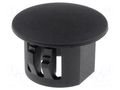Stopper; H: 10.6mm; Flange dia: 16.2mm; black; polyamide; UL94V-2 FIX&FASTEN FIX-M12U