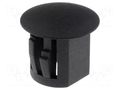 Stopper; H: 10.5mm; Flange dia: 12mm; black; polyamide; UL94V-2 FIX&FASTEN FIX-M9.5U