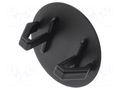 Stopper; H: 12.1mm; black; polyamide; UL94V-2; Dim: Ø30mm FIX&FASTEN FIX-MBWK-2