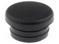 Stopper; H: 5.7mm; black; elastomer thermoplastic TPE; Dim: Ø10mm FIX&FASTEN FIX-MHD-8