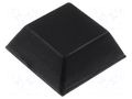 Self-adhesive foot; black; rubber; A: 20mm; B: 14mm; C: 7.6mm FIX&FASTEN FIX-SF-006