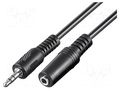 Cable; Jack 3.5mm 3pin plug,Jack 3.5mm socket; 5m Goobay CABLE-403/3.5-5