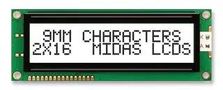 DISPLAY, ALPHANUMERIC, 16X2, WHITE MC21609AB6W-FPTLW-V2