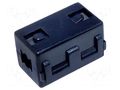 Ferrite: two-piece; on round cable; Ø: 5mm; 70Ω; A: 15mm; B: 14mm FERROCORE FLF-501B