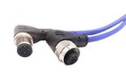 CBL ASSY, 3P R/A M12 PLUG-R/A RCPT/32.8  C3BD80M010