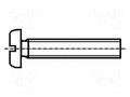 Screw; M8x25; 1.25; Head: cheese head; slotted; polyamide; DIN 85A BOSSARD B8X25/BN1062