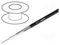 Wire: coaxial; 1x15AWG; wire; Cu; PVC; black; 6.1mm TASKER TAS-C526