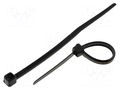 Cable tie; L: 75mm; W: 2.4mm; black; polyamide; 78.5N; Ømax: 15mm KSS WIRING CV-075B