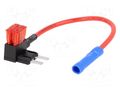 Splitter; 1mm2; 10A; red; Fuse: automotive ATM; mini fuse x2 4CARMEDIA ROZ.04
