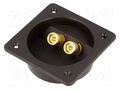 Loudspeaker terminal; Cutout: Ø70mm; on panel,screw BASSER OBGL.TERMINAL.02