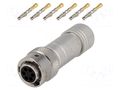 Connector: circular; plug; for cable; PIN: 6; female; crimped; RT360 AMPHENOL RT0W6106SNH-K