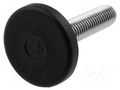 Foot; rigid,with lever; Base dia: 40mm; M8; technopolymer PA ELESA+GANTER LX.40-SW17-M8X12