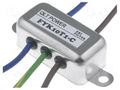 Filter: anti-interference; 250VAC; Cx: 100nF; Cy: 3.3nF; 0.3mH QLT POWER FYK10T1-C