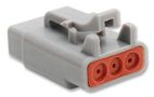 CONNECTOR HOUSING, PLUG, 3 WAY, PLASTIC ATM06-3S